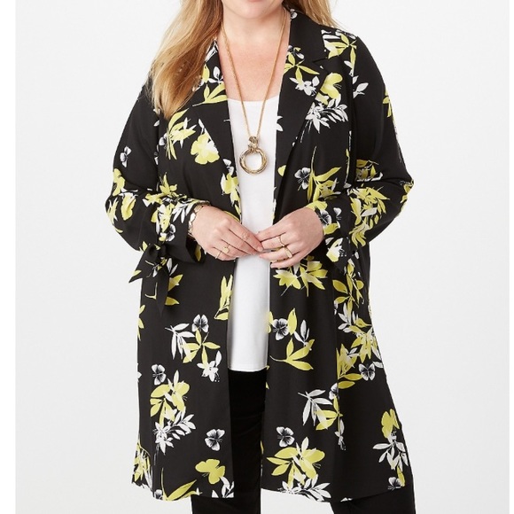 Dress Barn Jackets & Blazers - Floral Duster Jacket